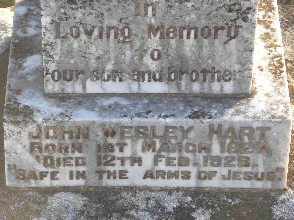 HART John Wesley 1927-1928