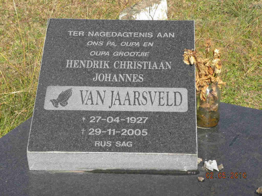 JAARSVELD Hendrik Christiaan Johannes, van 1927-2005
