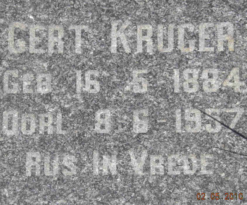 KRUGER Gert 1884-1937