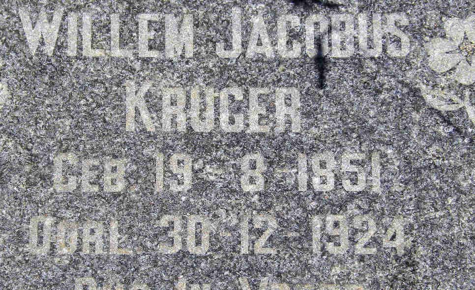 KRUGER Willem Jacobus 1851-1924