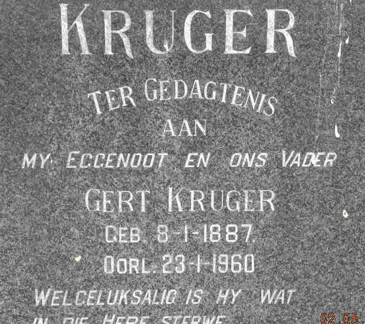 KRUGER Gert 1887-1960