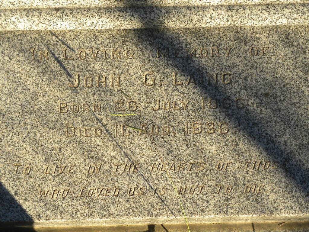 LAING John G. 1866-1936