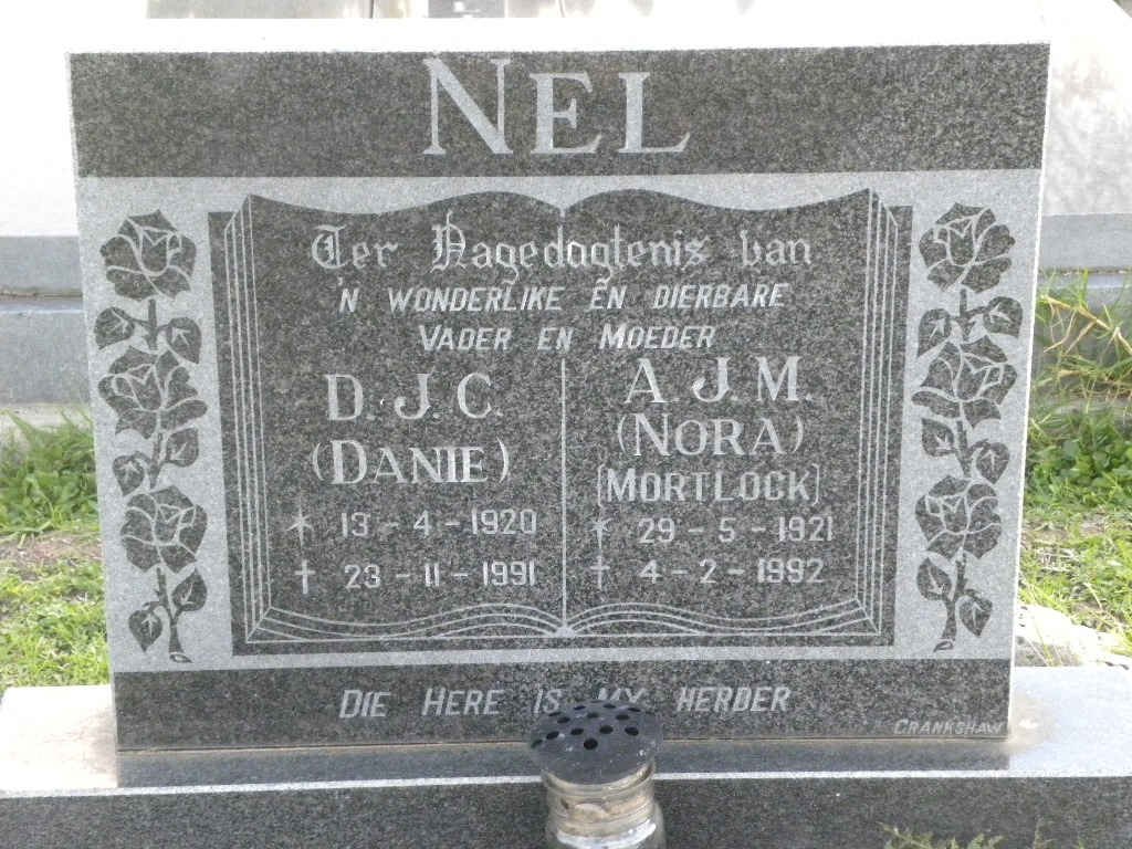 NEL D.J.C. 1920-1991 &amp; A.J.M. MORTLOCK 1921-1992