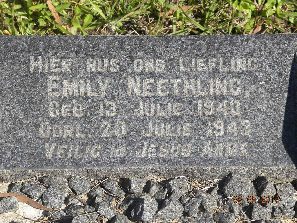 NEETHLING Emily 1943-1943