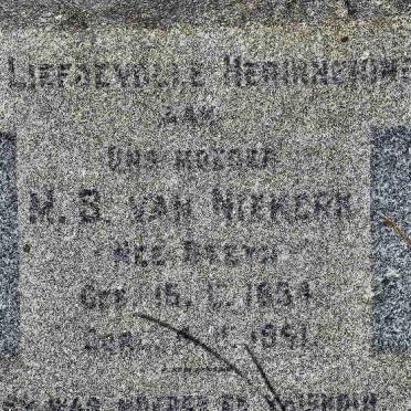 NIEKERK M.S., van ?-?