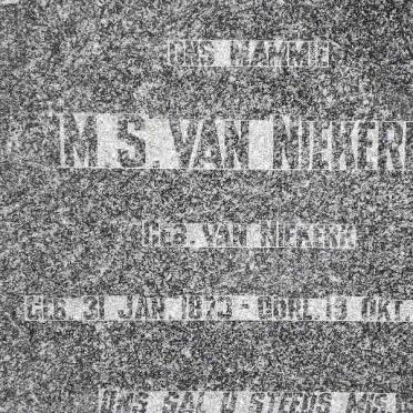 NIEKERK M.S., van nee VAN NIEKERK 1873-1952