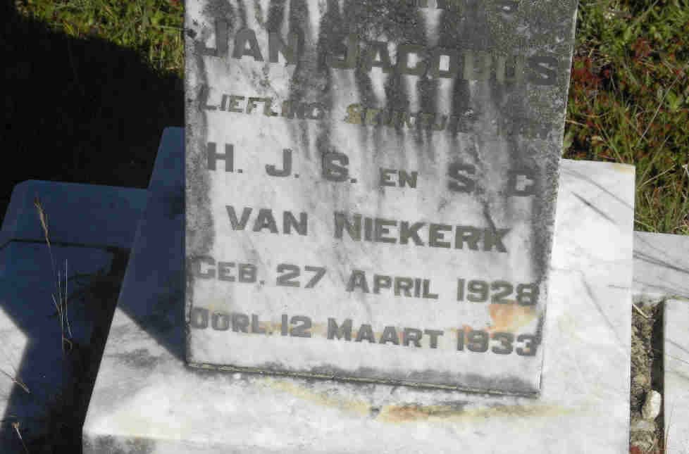 NIEKERK Jan Jacobus, van 1928-1933