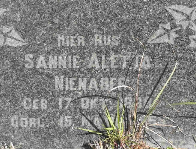 NIENABER Sannie Aletta 1898-1955