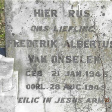 ONSELEN Frederik Albertus, van 1945-1945