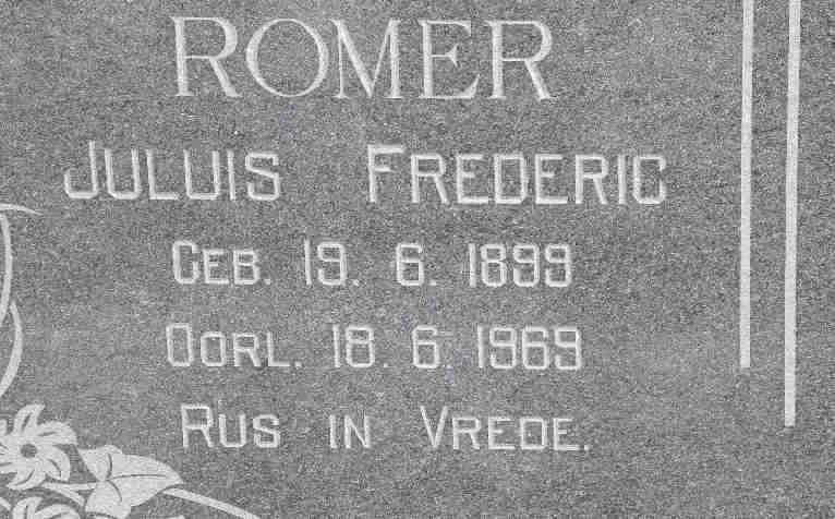 RÖMER Julius Frederic 1899-1969