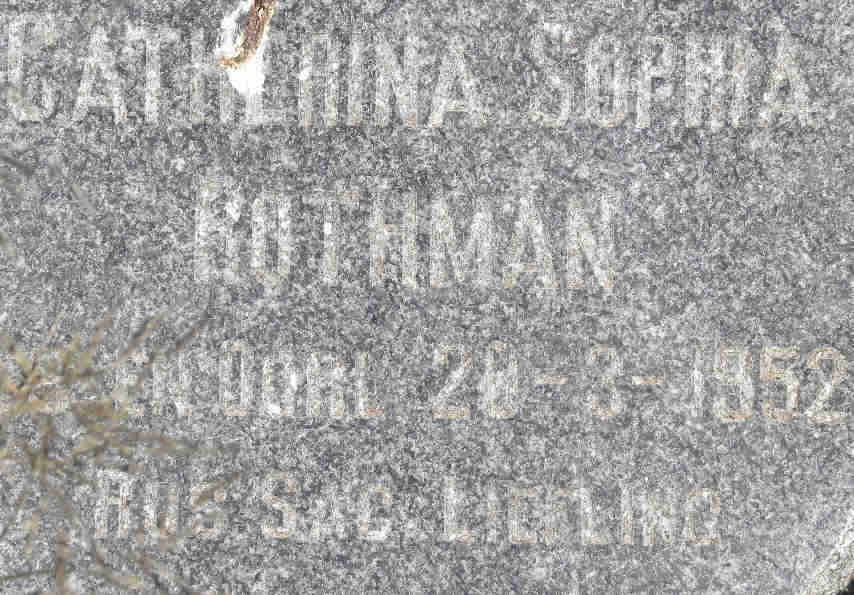 ROTHMAN Catherina Sophia -1952