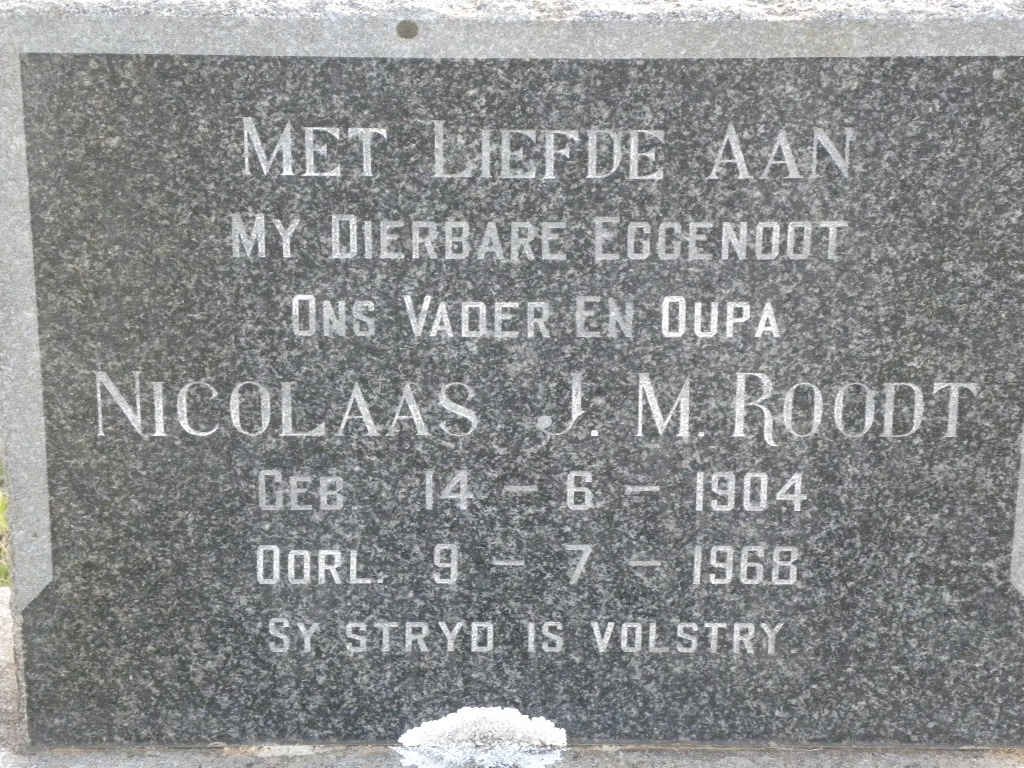 ROODT Nicolaas J.M. 1904-1968