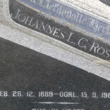 ROSSOUW Johannes L.C. 1889-1965
