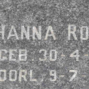 ROSSOUW Johanna 1958-1958