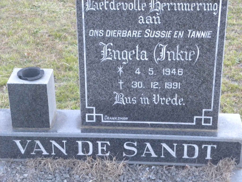 SANDT Engela, van de 1946-1991