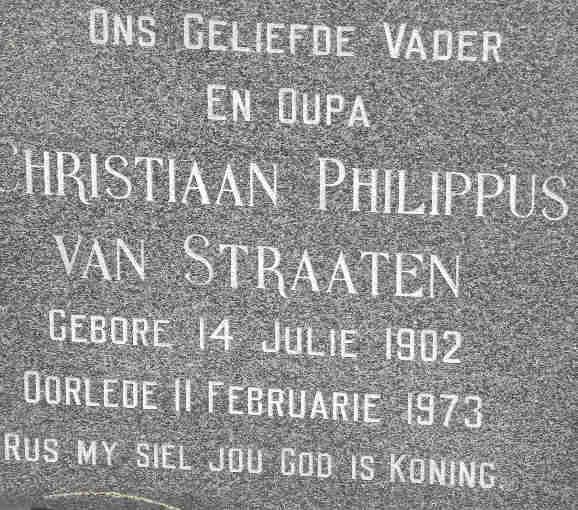 STRAATEN Christiaan Philippus, van 1902-1973