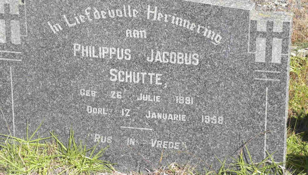 SCHUTTE Philippus Jacobus 1891-1958