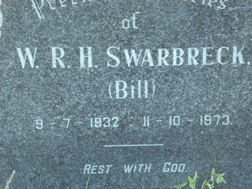 SWARBRECK W.R.H. 1932-1973