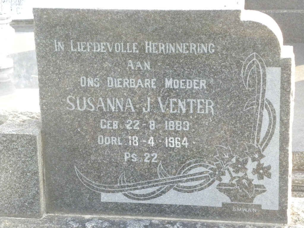 VENTER Susanna J. 1883-1964