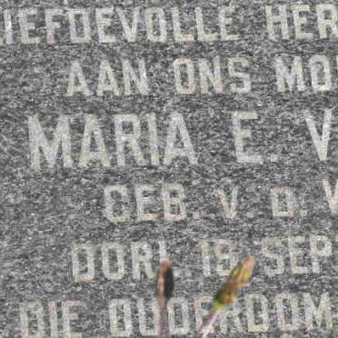 VOGEL Maria E. nee V.D. WATH -1894