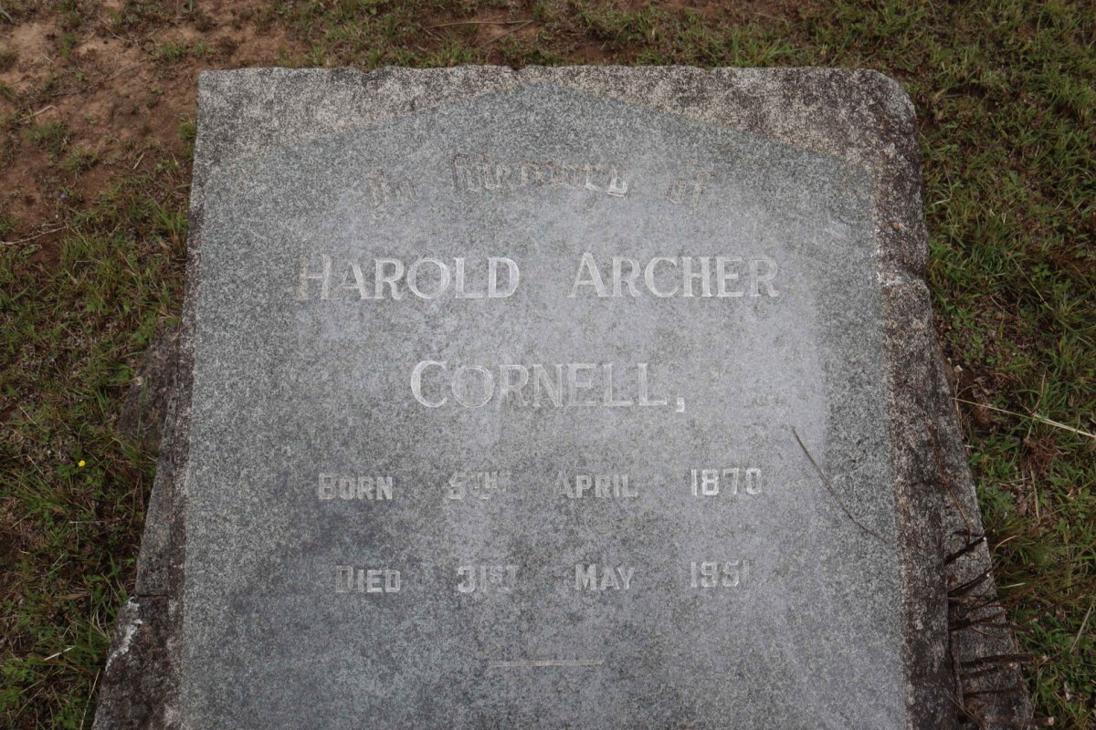 CORNELL Harold Archer 1870-1951