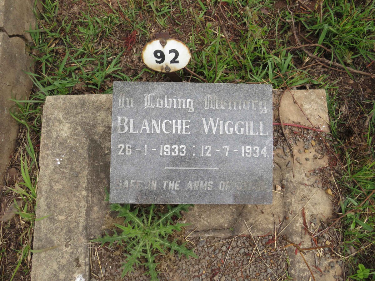WIGGILL Blanche 1933-1934
