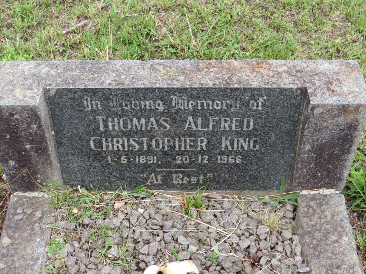KING Thomas Alfred Christopher 1891-1966