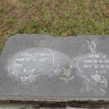 COETZER Izak J. 1906-1965 &amp; Anna S.M. 1912-