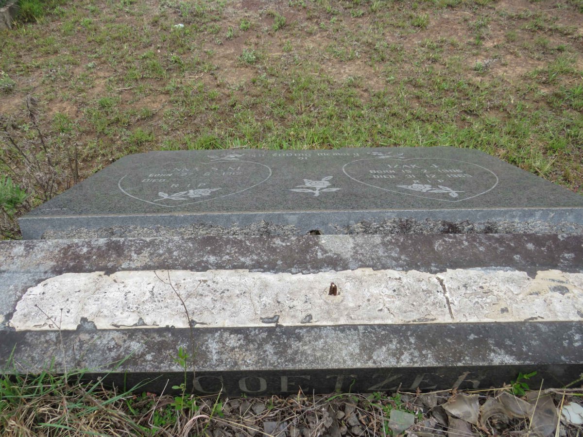 COETZER Izak J. 1906-1965 &amp; Anna S.M. 1912-