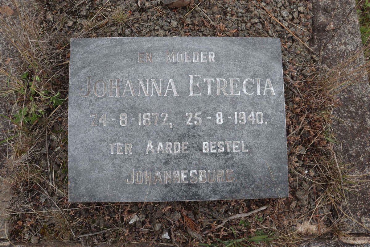 MARAIS Johanna Etrecia 1872-1940