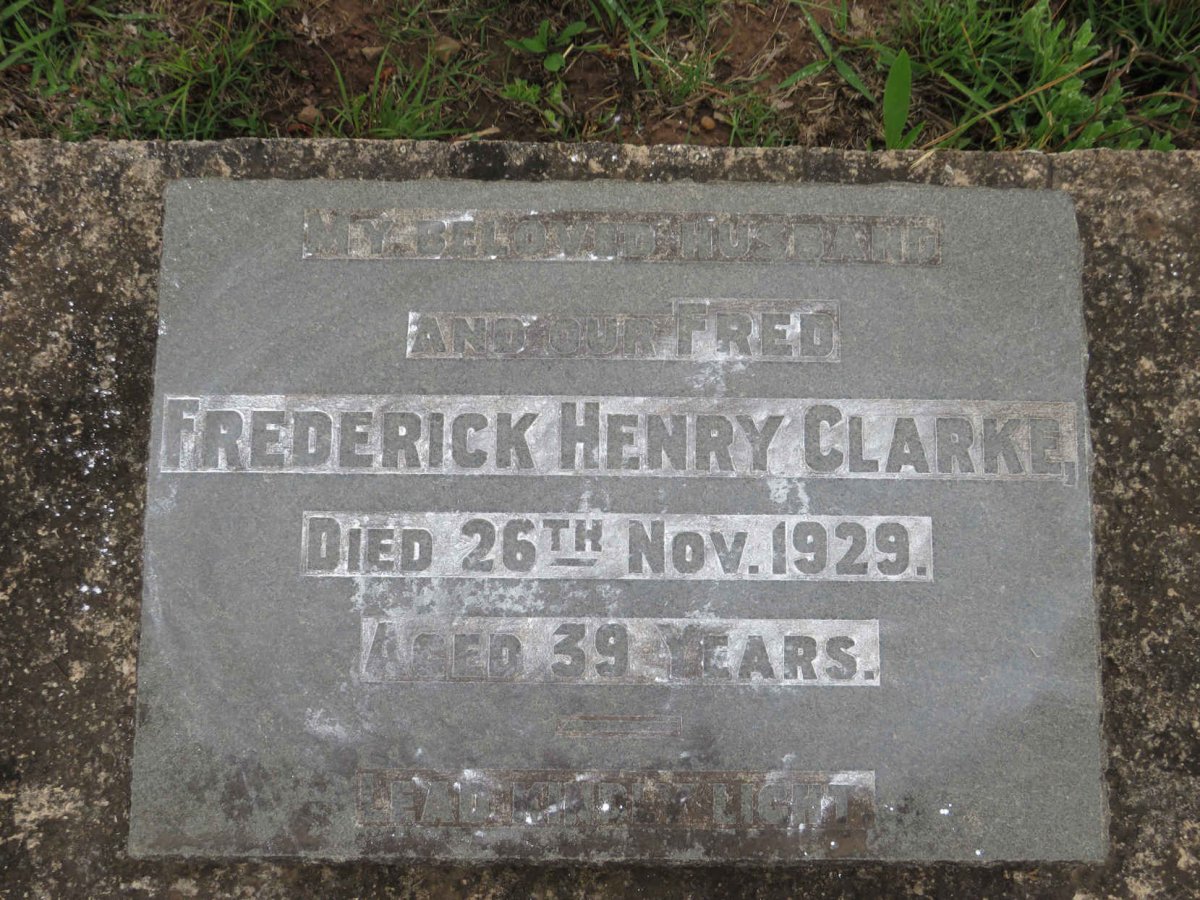 CLARKE Frederick Henry -1929