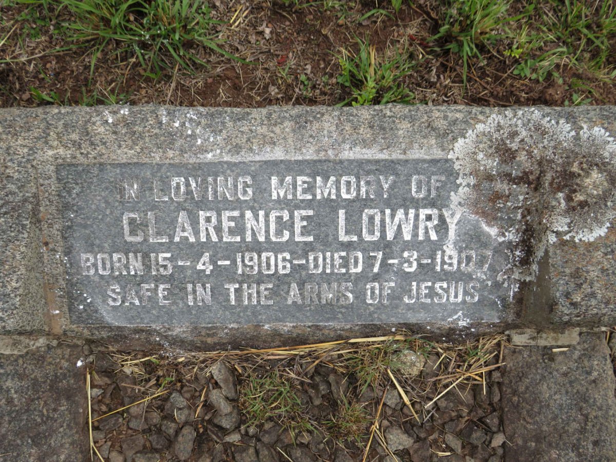 LOWRY Clarence 1906-1907