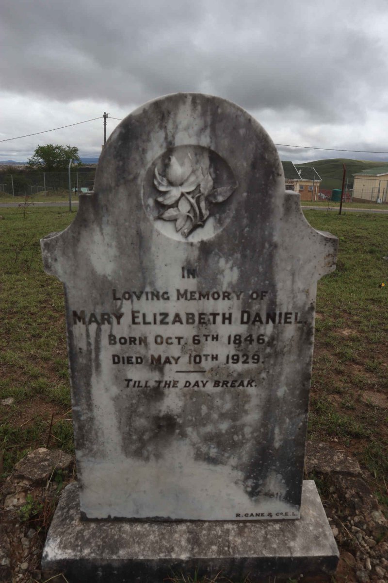 DANIEL Mary Elizabeth 1846-1929