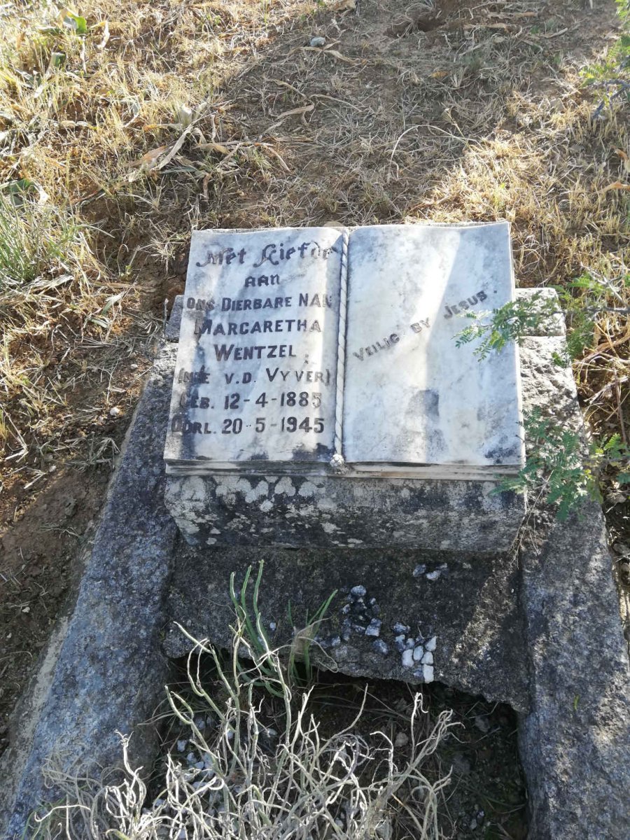 WENTZEL Margaretha nee V.D. VYVER 1885-1945