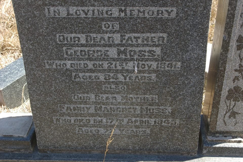 MOSS George -1941 &amp; Fanny Margret -1945