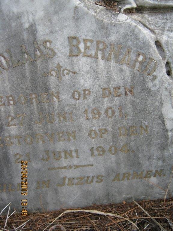 BERNARD Nicholaas 1901-1904
