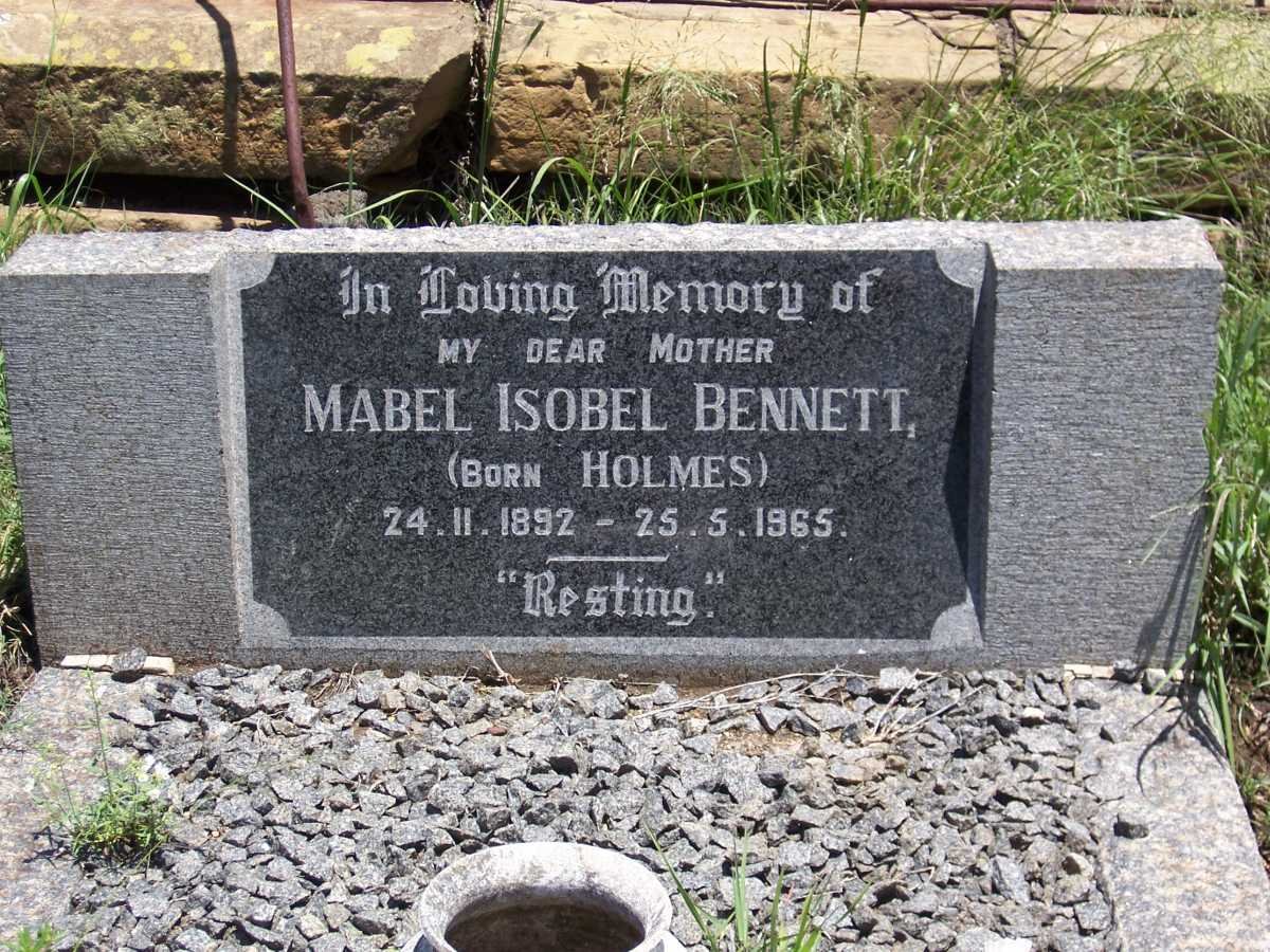 BENNETT Mabel Isobel nee HOLMES 1892-1965