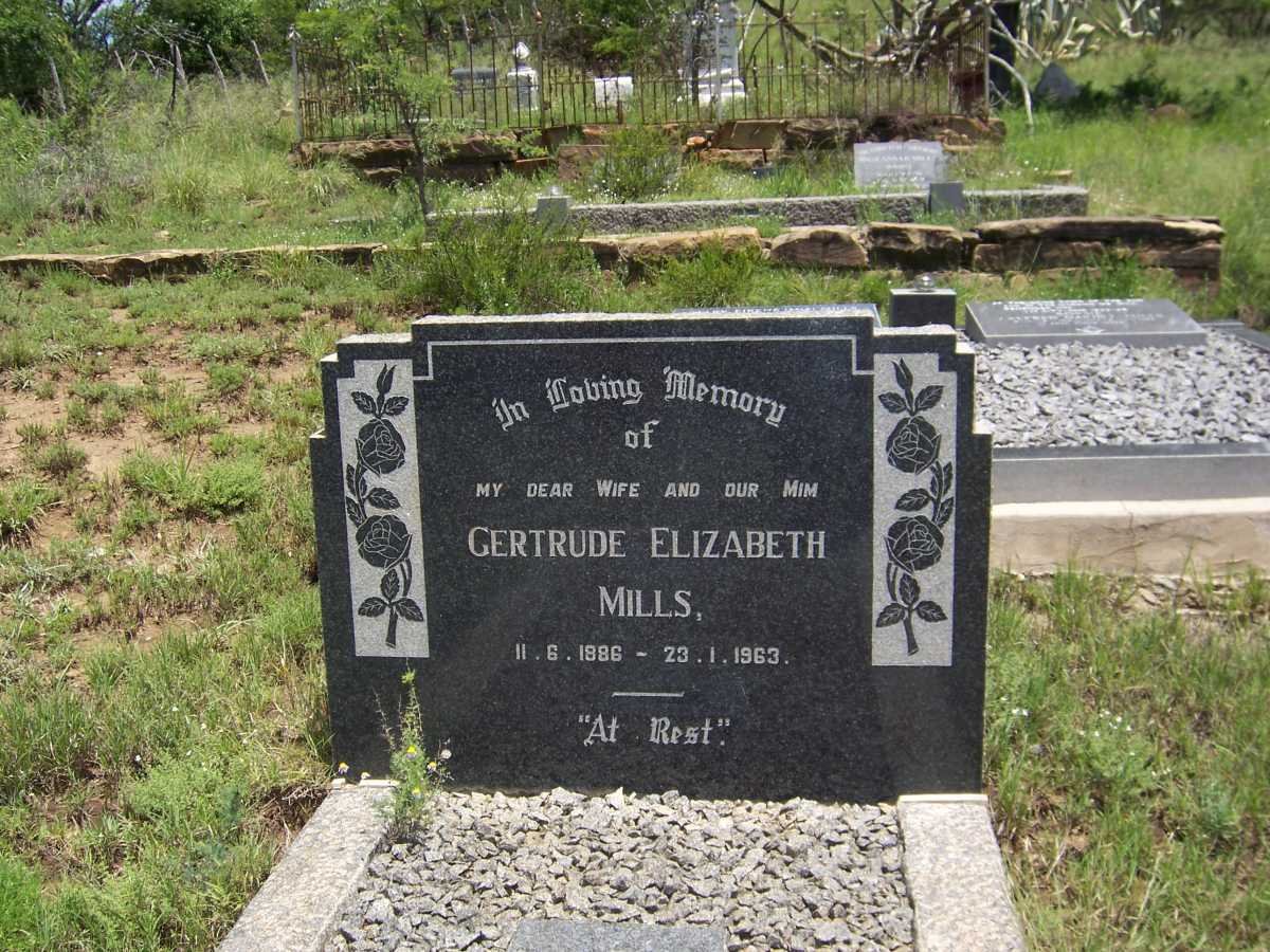 MILLS Gertrude Elizabeth 1886-1963