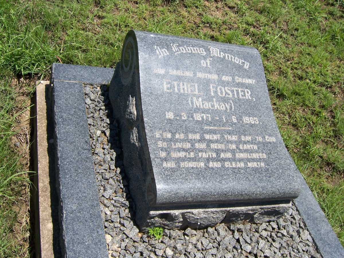 FOSTER Ethel nee MACKAY 1877-1963