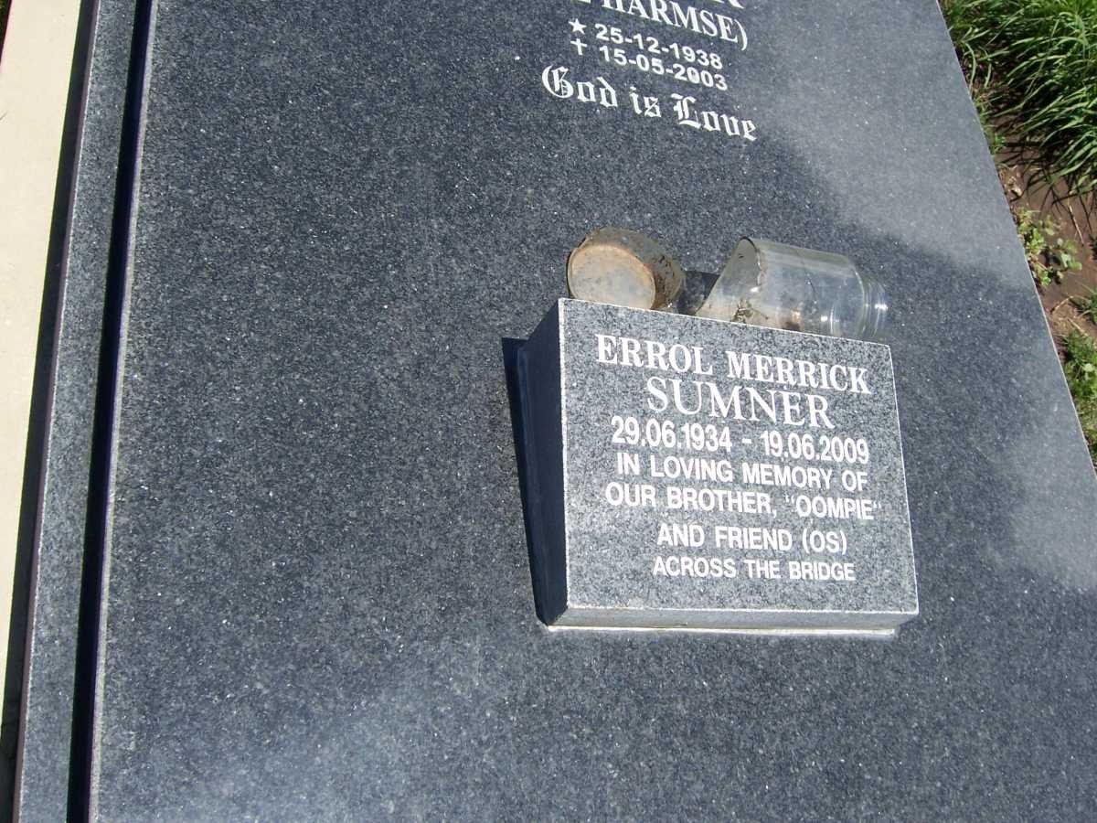 SUMNER Errol Merrick 1934-2009