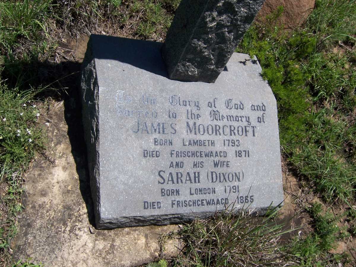 MOORCROFT James 1793-1871 &amp; Sarah DIXON 1791-1865