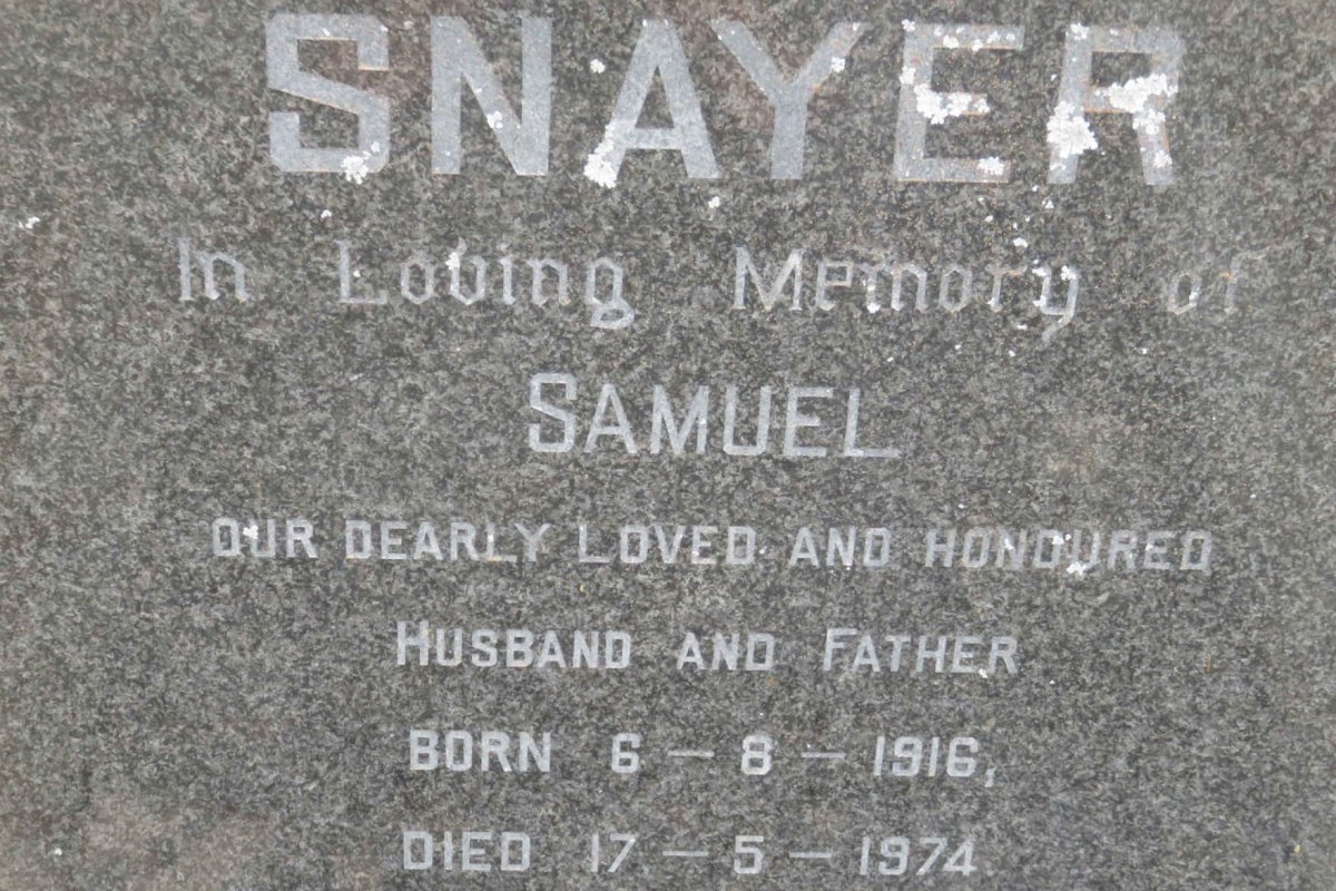 SNAYER Samuel 1916-1974