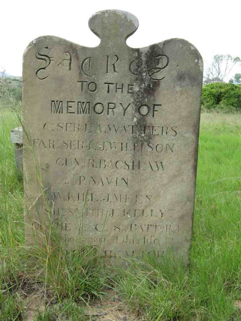 1. Soldiers' memorial stone - erected July 1858
