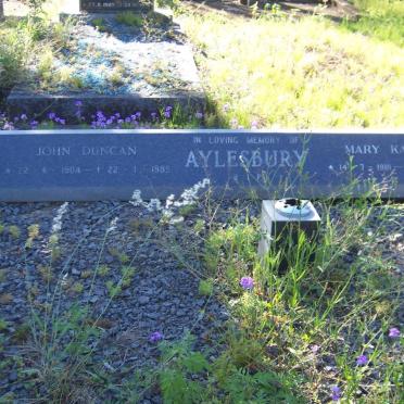 AYLESBURY John Duncan 1904-1985 &amp; Mary Kathleen 1910-1990