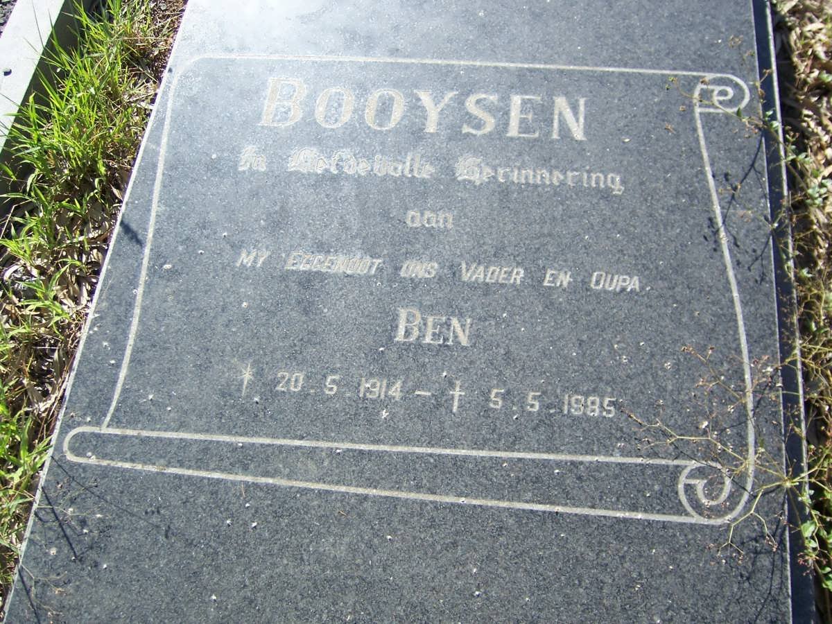 BOOYSEN Ben 1914-1985