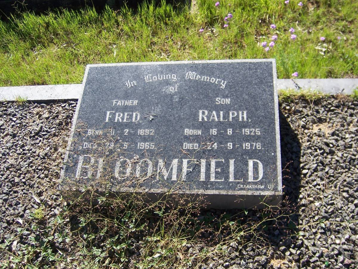 BLOOMFIELD Fred 1892-1965 :: BLOOMFIELD Ralph 1925-1978