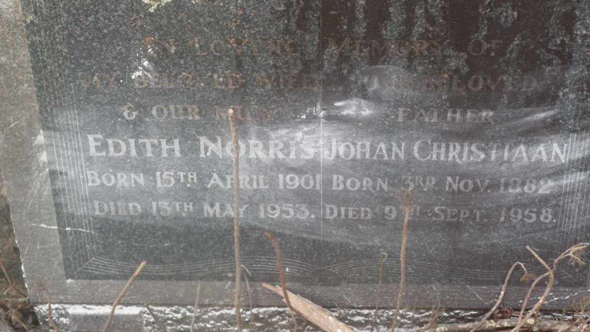 BOTHA Johan Christiaan 1882-1958 &amp; Edith Norris LONG 1901-1953