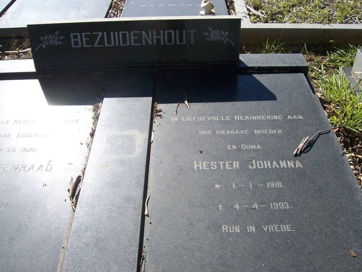 BEZUIDENHOUT Hester Johanna 1916-1993