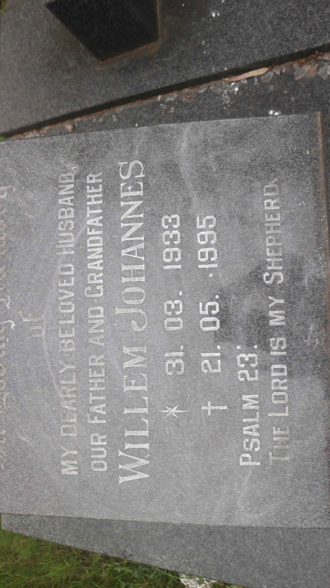 BOUWER Willem Johannes 1933-1995 &amp; Stella Maureen 1937-