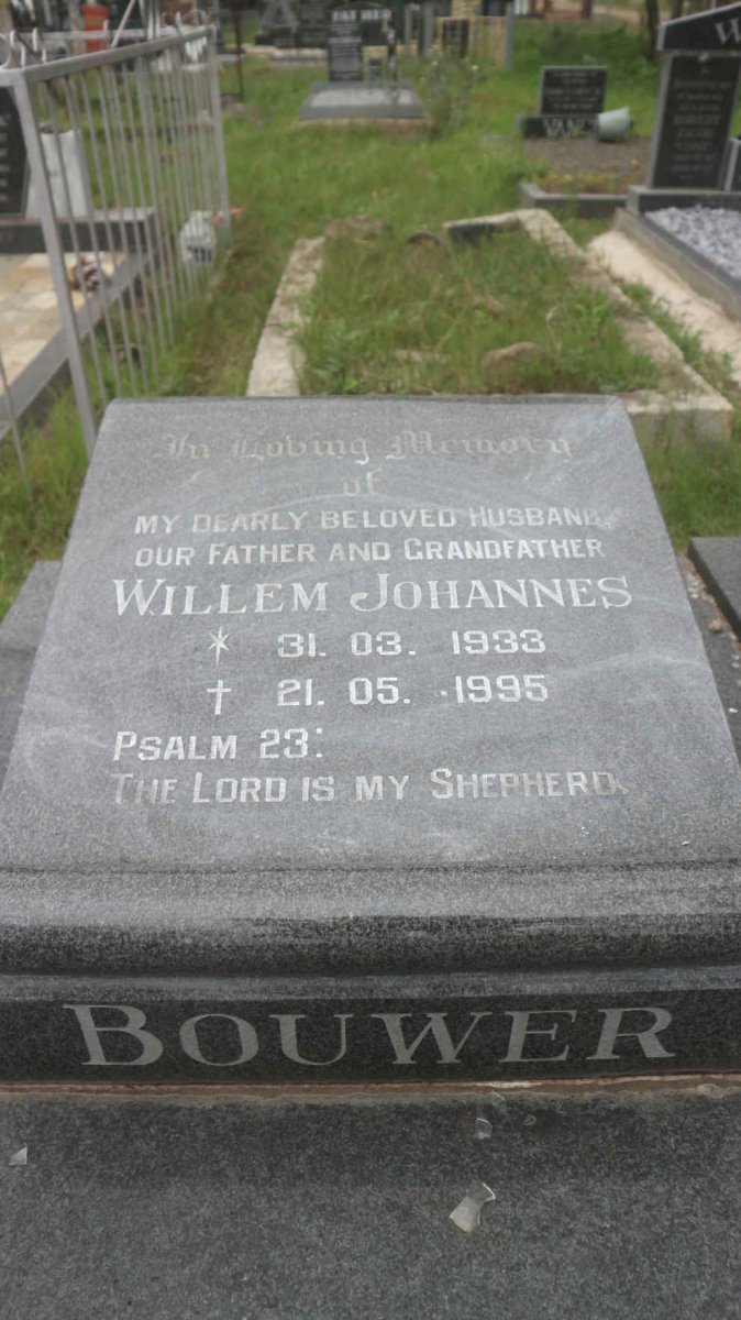 BOUWER Willem Johannes 1933-1995 &amp; Stella Maureen 1937-